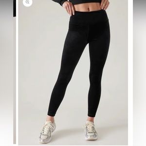 • ATHLETA • Women’s Elation Black Velvet Tight Legging
Size Small Yoga